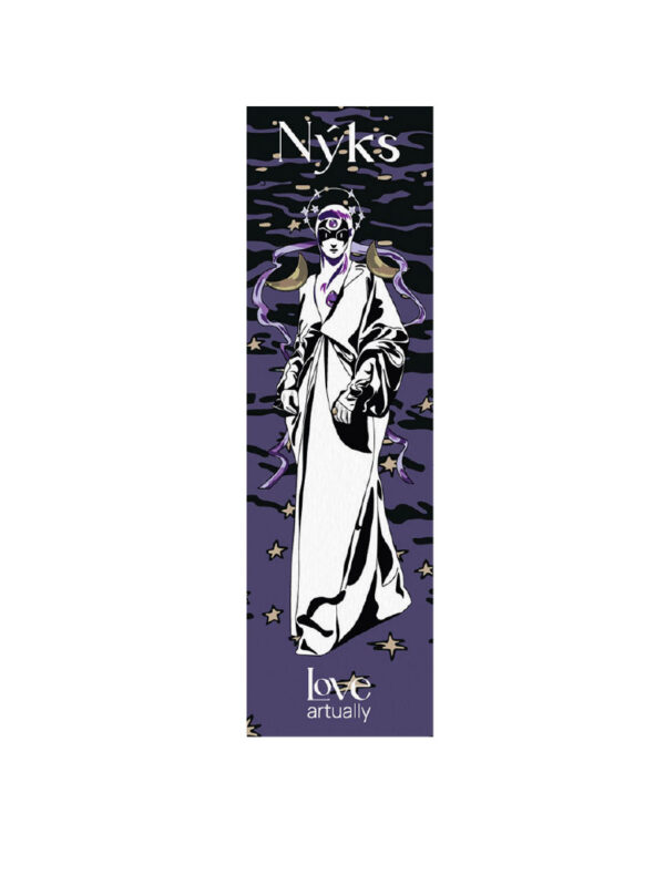 Nyks-Bookmark-Front Nyks Night Goddess Bookmark Modern Mythology Love Artually Recycled Paper