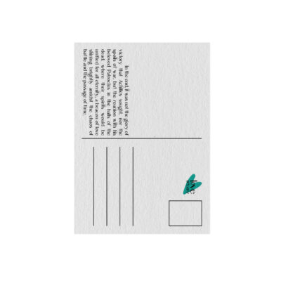 Achilleus-Patroklos-Paper Sustainable Postcard Achilleus Patroklos Recycled Paper Detail