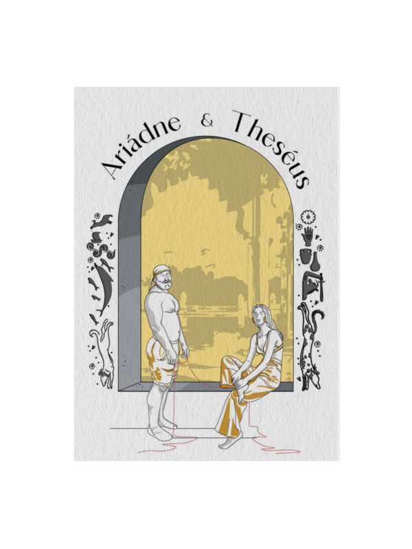 Theseus and Ariadne Card Postal Modern Mythology Love Artually