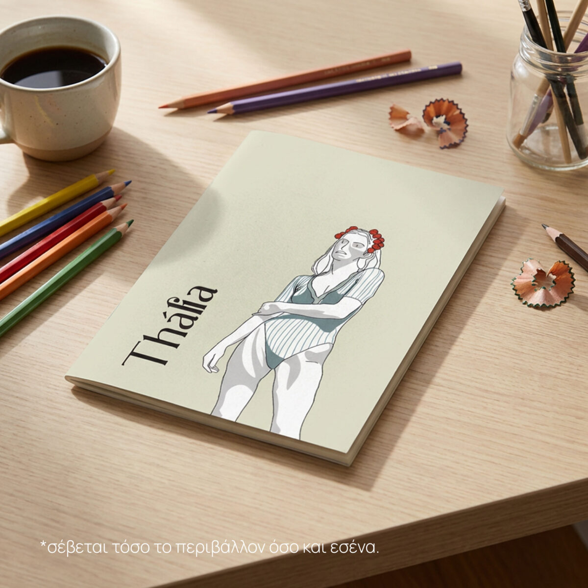 Notebook Muse Thalia lifestyle shot on bright creative desk