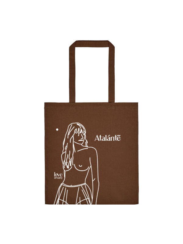 Brown Tote Bag Atalante and Kallisto Modern Mythology Love Artually Shopper
