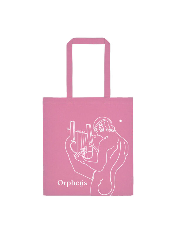 Orpheus-Eurydike-Pink-Tote-Main Pink Tote Bag Orpheus and Eurydike Modern Mythology Love Artually