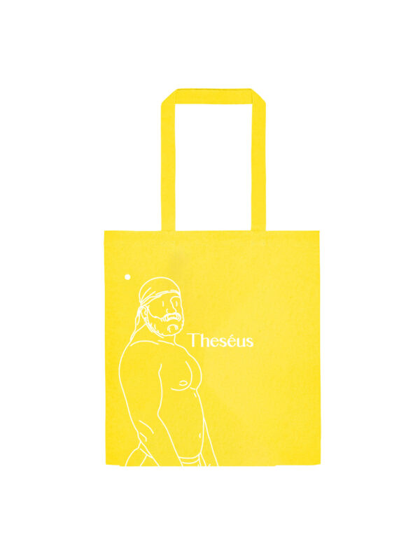 Yellow Tote Bag Theseus and Ariadne Labyrinth Gold Love Artually