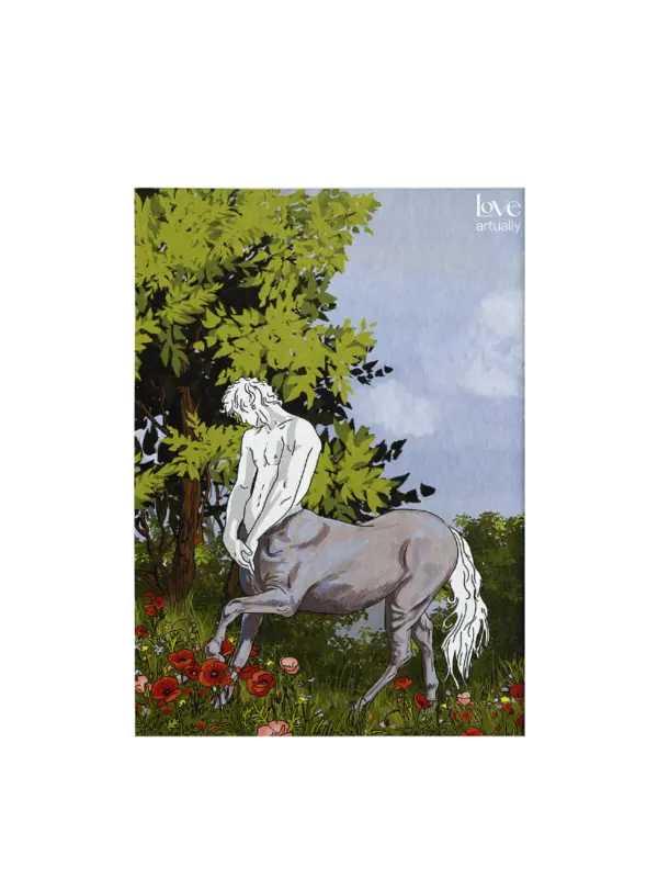 The Romantic Centaur Art Print Modern Mythology Love Artually A5 Illustration
