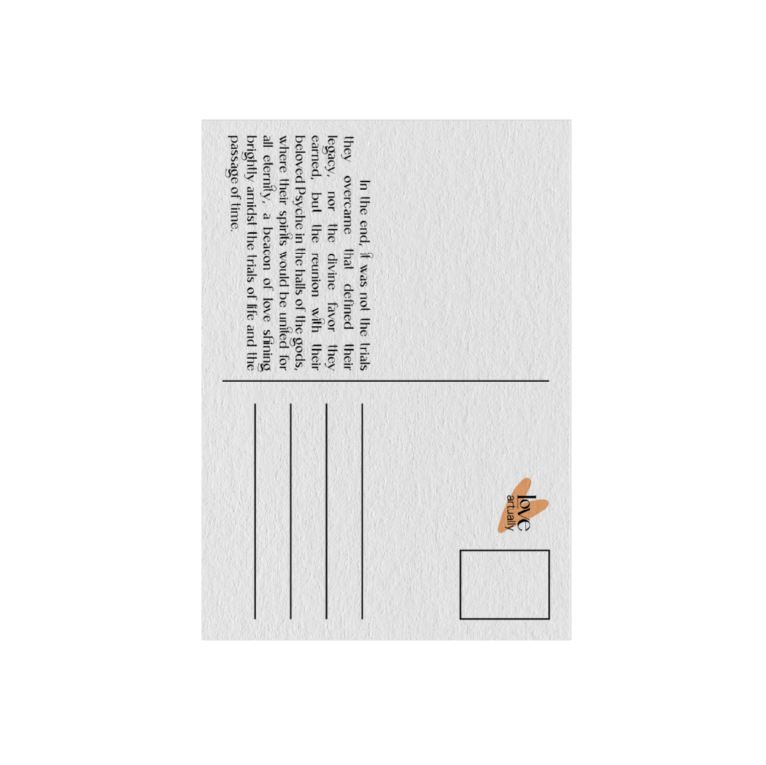 Eros-Psyche-Paper-Detail Sustainable Postcard Detail Eros Psyche Recycled Paper