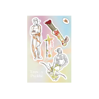 Eros-Psyche-Sticker-Group-Main Sticker Group Eros and Psyche Mythic Art Love Artually Eco Friendly