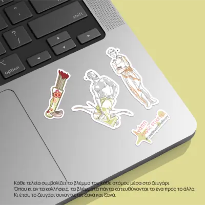 Mythic-Stickers-Smartphone-Case Lifestyle shot stickers Eros and Psyche on a smartphone case