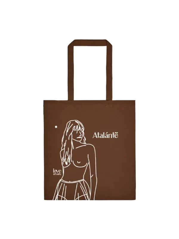 Brown Tote Bag Atalante and Kallisto Modern Mythology Love Artually Shopper