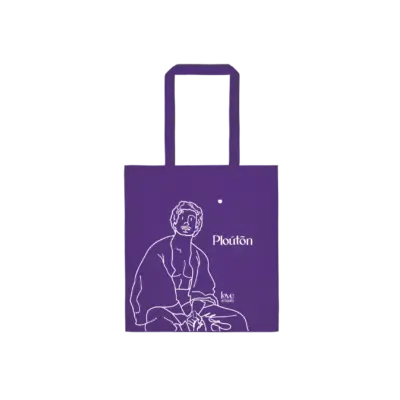 Pluton-Persephone-Purple-Tote-Main Purple Tote Bag Pluton and Persephone Modern Mythology Love Artually