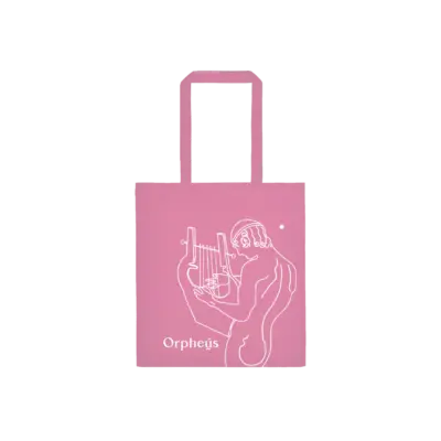 Orpheus-Voice-Side Orpheus side illustration on Romantic Rose Pink Tote Bag