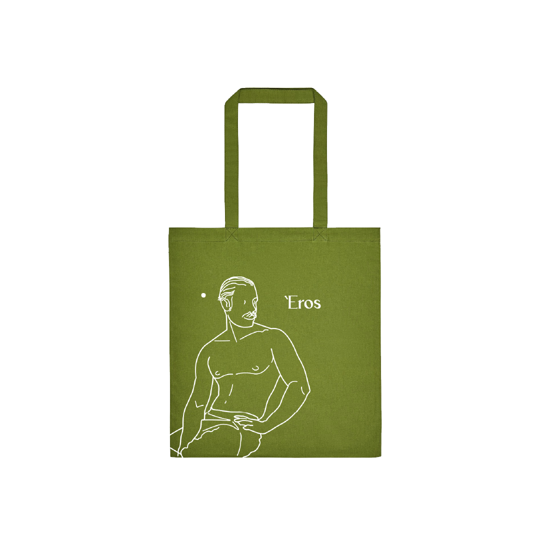 Eros-Psyche-Olive-Tote-Main Olive Tote Bag Eros & Psyche Modern Mythology Love Artually Shopper