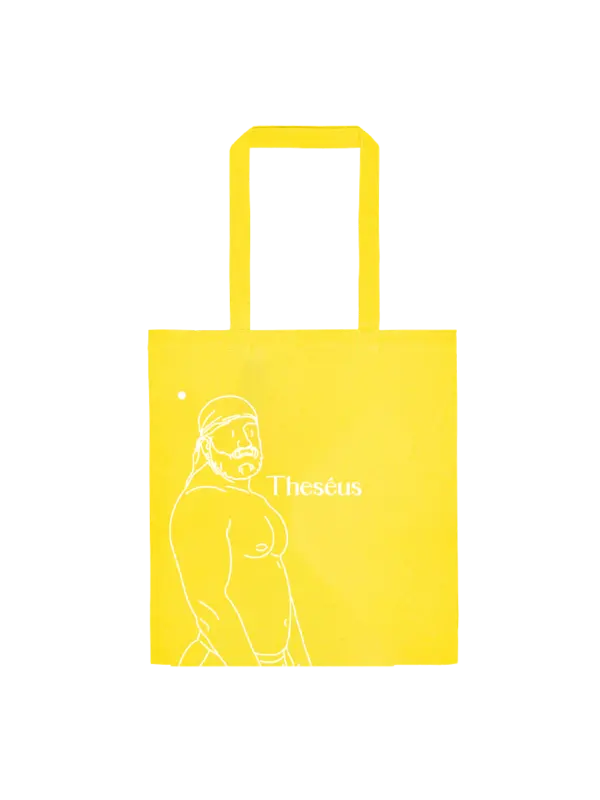 Yellow Tote Bag Theseus and Ariadne Labyrinth Gold Love Artually