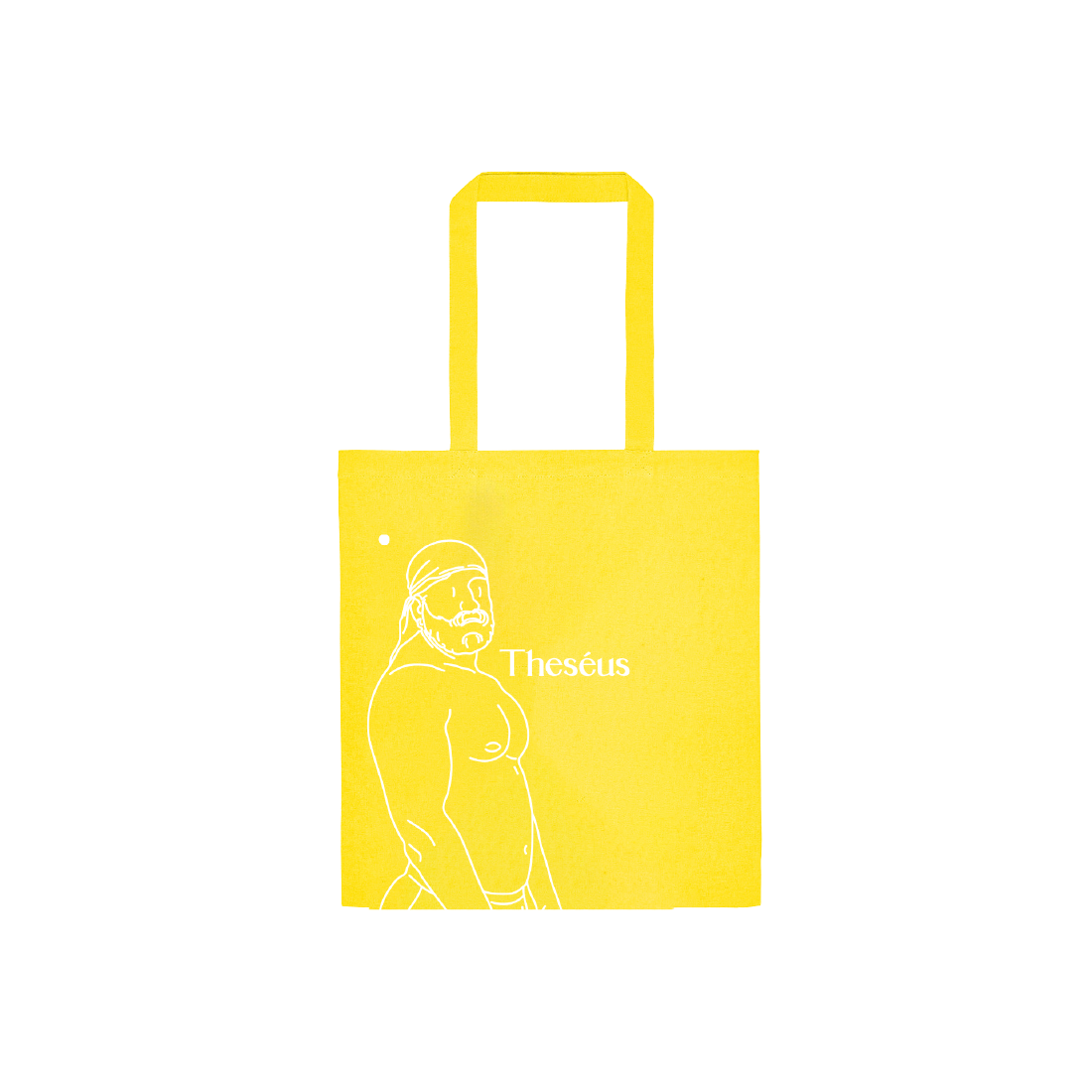 Theseus-Ariadne-Yellow-Tote-Main Yellow Tote Bag Theseus and Ariadne Labyrinth Gold Love Artually