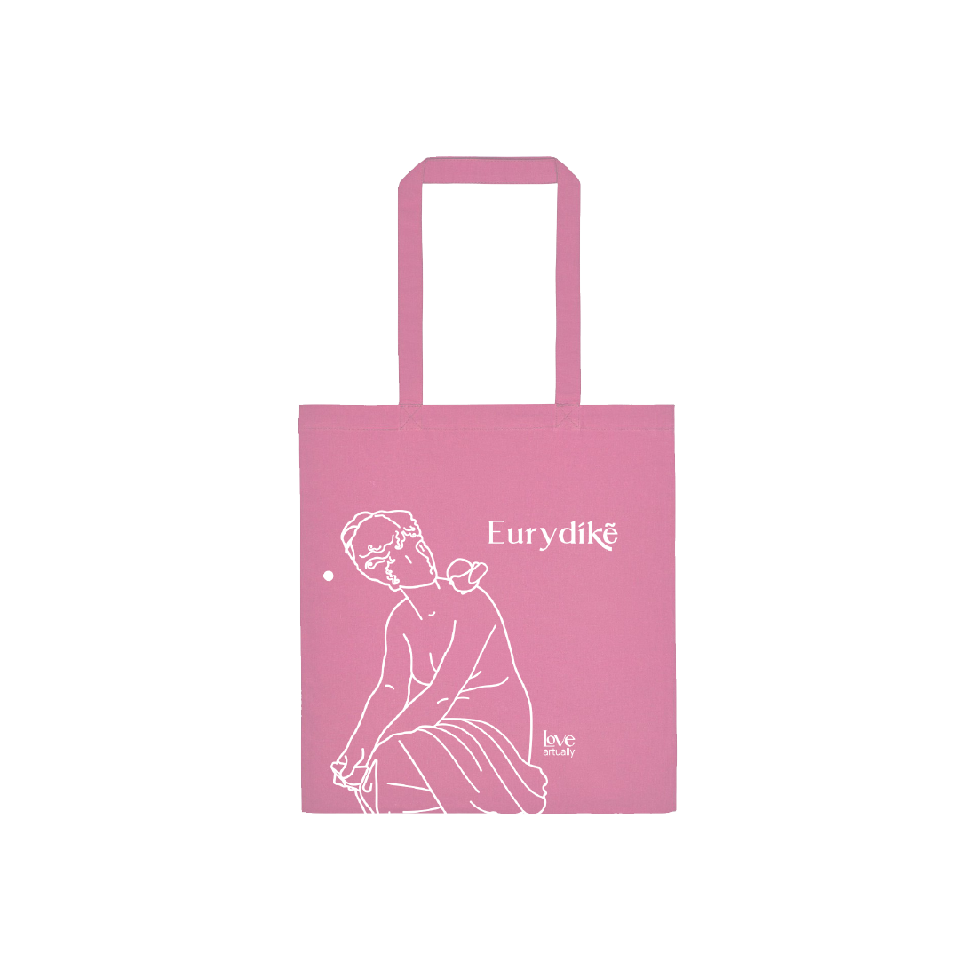 Orpheus-Eurydike-Pink-Tote-Main Pink Tote Bag Orpheus and Eurydike Modern Mythology Love Artually