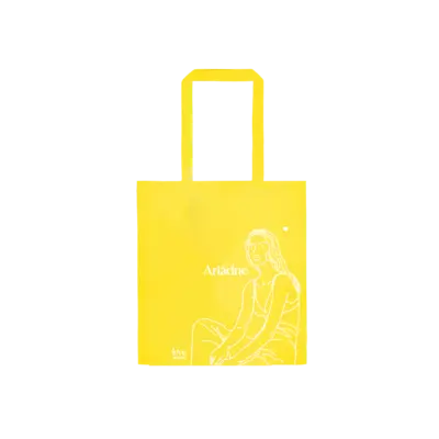 Ariadne-Liberation-Side Ariadne side illustration on Labyrinth Gold tote bag