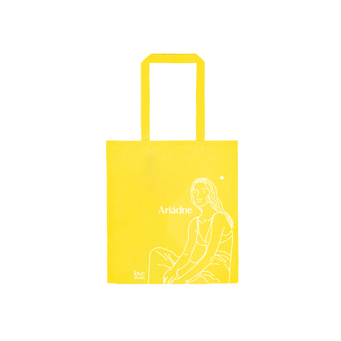 Ariadne-Liberation-Side Ariadne side illustration on Labyrinth Gold tote bag