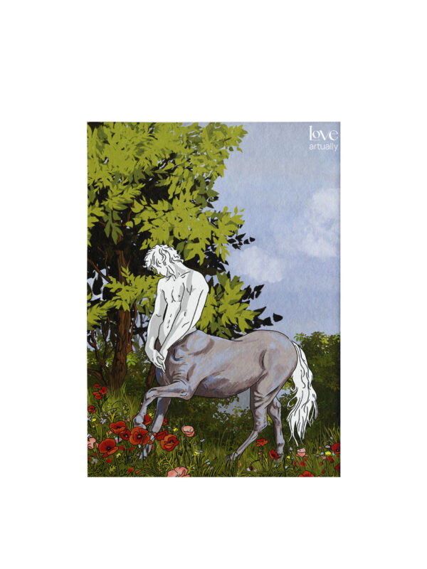The Romantic Centaur Art Print Modern Mythology Love Artually A5 Illustration